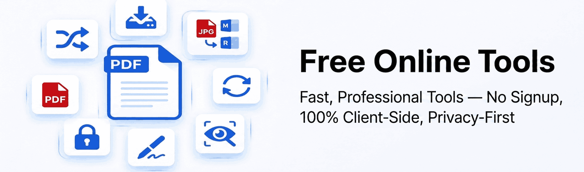 Free Online Tools - 20+ utilities, no signup, privacy-first